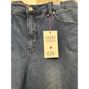 Gloria Vanderbilt Womens Blue Jeans Amanda NEW Size 16 Short Slimming